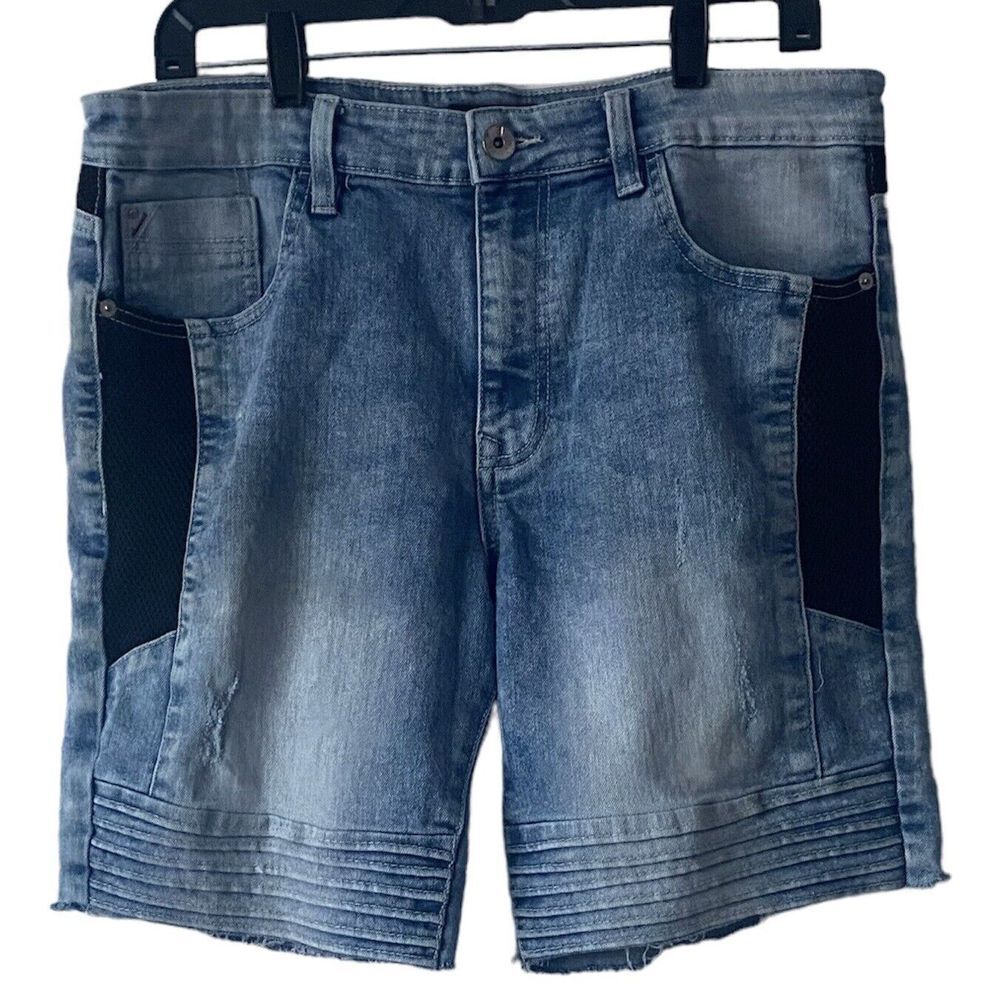 Southpole Y2K Distressed Denim Jean Shorts‎